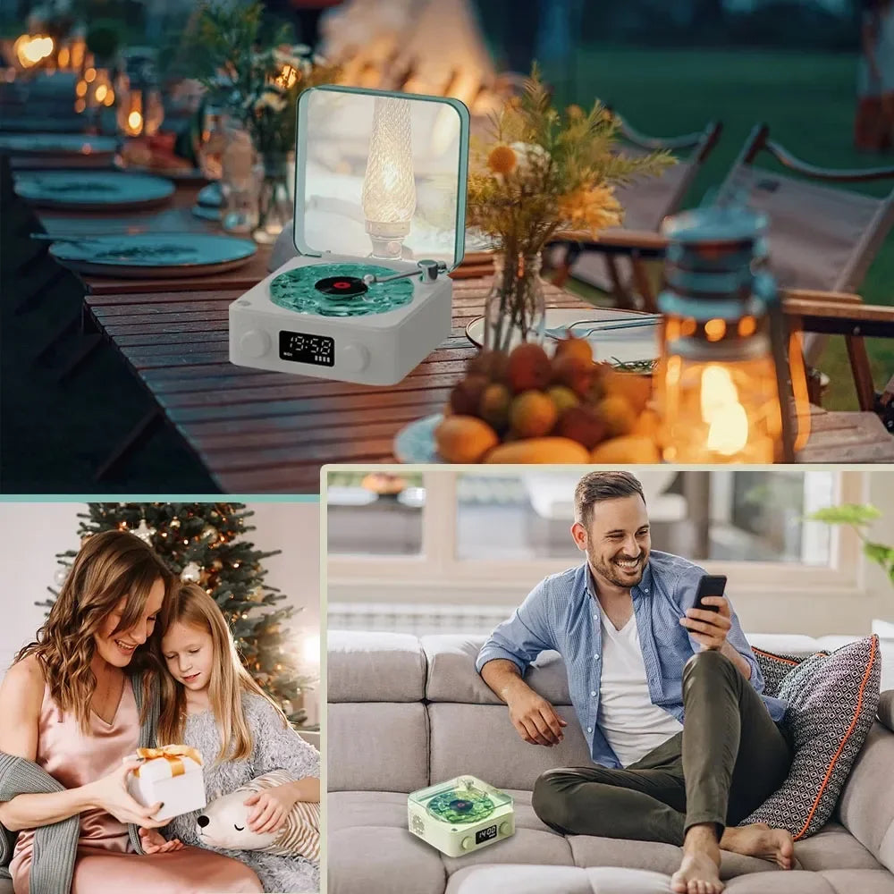Mini Ret Noise Bluetooth Speakerro White